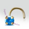 Blue Sapphire Nose Stud Petite